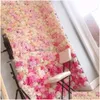 Dekorativa blommor kransar 40x60 cm Silk Rose Flower Wall Home Decoration Artificial For Wedding Romantic Backdrop Decor 210317 DRO DHOPW