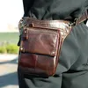 Waist Bags Norbinus Leather Funny Packs Drop Leg Belt Pouch Men's Motorcycle Bag Genuine Phone Male Hip Packet 230920