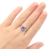 Cluster Rings 15x8mm Jazaz Alexandrite Gemstone Women Color Changing Topaz Fine Jewelry Real 925 Solid Sterling Silver