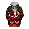 Men's Hoodies 2023 Christmas Hooded Sweater Year Gift Party Cos Hoodie Reindeer Women's Anime Clothes Haikyuu