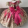 Vestidos de menina elegantes meninas vestido flor casamento noite crianças roupas bordado princesa festa pageant crianças para