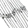 Chaînes 5 pcs/lot 925 argent plaqué lien chaîne colliers ras du cou pour femmes fille bijoux collier 45 cm longueur en gros