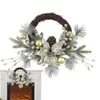 Juldekorationer Vinter Julkrans Silver Pine Cone Garland Juldekoration Garland Farmhouse Rustic Hanger Decor Wreath For Walls HKD230921