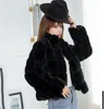 Kadın Kürk Sahte Kürk Fransız Moda Kadınlar Kısa Ceket Mink Kürk benzeri Sıcak Bayanlar Avrupa ve Amerika Gevşek Vahşi Rex Tavşan Kürk Kış Kırmık Paltosu Wome 230921