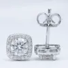 Boucles d'oreilles à tige en argent sterling 925 avec diamant Moissanite de forme carrée, prix le plus bas, 1,16 ct