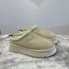 Tasman Terlik Kestane Kürk Slaytlar Koyun derisi Shearling Tazz Yeni Katırlar Kadın Erkekler Ultra Mini Platform Bot Slip-On Ayakkabılar 35-45