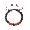 Charme Pulseiras Mens Frisado Casais GiftsTiger Eye Lava Rock Stone Mulheres Stress Relief Yoga Set Ajustável Anti Ansiedade