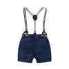 Clothing Sets born Boy Outfits Anchor Print Suit Party Short Bow Hat Birthday Dress Infant Kid 3 6 9 12 18 24 Months 230920