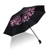 Paraplyer toppkvalitet paraply män regn kvinna vindtät stora paraguas 3d blomma tryck soliga antisun 3 fällbara utomhus parapluie 230920