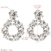 crystal drop earrings for women 2019 big colorful statement earrings large rhinestone earings bold Fashion Jewellery225m