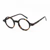 Lunettes unisexes vintage faites à la main, petites lunettes rondes en acétate de 42mm, cul de tortue, à jante complète,-150 -175 -200 -225 -250 -275 -600256O