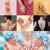 Other Tattoo Supplies 10 Pcs Set Maroon Color Henna Stickers for Hand Brown Red Tattoo Waterproof Temporary Mehndi Fake 230921