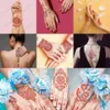 Andra tatueringsmaterial 10 st. Set Maroon Color Henna Stickers för handbrun Red Tattoo Waterproof Temporary Mehndi Fake 230921