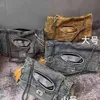 Borse a tracolla in denim vintage uomo donna totebag borsa firmata punk borsa shopping di grande capacità borsa da donna Y2K borsa a catena sotto le ascelle borse a tracolla moda