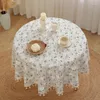 Tkanina stołowa w stylu amerykański kwiatowy obrus okrągły tkaniny okrycia domowego wystroju weselnego map