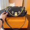 Luxe bruine tas schoudertas crossbody bloem favoriete ontwerper bakken tassen portemonnee tas man messenger bags brief afdrukken zadel handtas dames