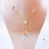 Fashion Designer Six/10-flower Desinger necklace 4/Four Leaf Clover Charm Bracelets Bangle Chain 18K Gold Agate Shell Mother-of-Pearl for Mother's Day Jewelry Wo