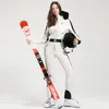 Mulheres de duas peças calças designer de luxo ternos de esqui inverno mulheres macacão terno térmico engrossar impermeável à prova de vento ao ar livre esporte desgaste para snowboard qtcd