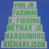 2021 Brasil National Team R FIRMINO nome de futebol personalizar nome A-Z número 0-9 imprimir fonte de jogador de futebol patch2631