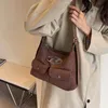 Totes Retro Metall Brief Dekor Hobo Bag Neuheit Y2K Schultertasche Frauen Umhängetasche Mode Handtasche