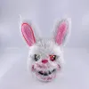 Maski imprezowe Projekt Straszne neonowe przyjęcie Bloody Rabbit Cosplay Bunny Mask Halloween karnawałowy kostium Luminous Props Maska LED G0921