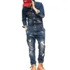 Herren Jeans MORUANCLE Mode Herren Zerrissene Denim Latzhose Mit Jacken Distressed Jeans Overalls Für Männer Arbeitsanzug Bühnenkostüme 230920