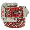 Designer B I B I Belt Simon Bälten för män Kvinnor Shiny Diamond Belt Högkvalitativ mjuk konstgjord läder Hållbar Multicolour med Bling Rhinestones95