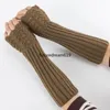 Long Sleeve Winter Knitted Fingerless Mittens Gloves Warm Arm Cover Soft Warm Glove Cuff for Women Girls Fashion