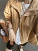 Women's Suits Blazer's Cashmere Lining Stand Collar Jacket Early Autumn 2023 Solid Color AllMatch Lady Long Sleeve Zipper Fly Hooded Coat 230920
