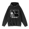 Herrtröjor tröjor berserk hoodie japan anime överdimensionerade tvättade tröjor guts ögon retro tryckt gotiska tröjor high street hip hop pullover 230921