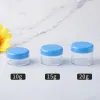 wholesale Refillable Clear Empty Plastic Cosmetic Containers Jars with Colored Lids Makeup Sample Bottles Acrylic Plastic Sample Jars LL