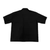 Grailz Vibe Style Niche High-End Cut Loose Black Camisa de manga corta para hombres Tendencia de verano Brand Top Coatexrg