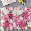 Decorative Flowers Rose Wedding Decoration Artificial Flower Wall Panel 40x60CM Baby Shower Backdrops With Home Decor