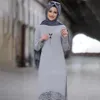 Abaya – robe musulmane en dentelle pour femme, 2 pièces, style islamique, turc, dubaï, couleur unie, manches longues, Kaftan, élégante, vêtements du moyen-orient, Set287W