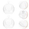 Titulares de vela Decoração de Natal Bola Decorativa Ornamentos Claros Artesanato Cúpulas de Plástico Fillable Party Glass Pendurado Plantador