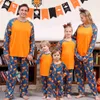 Dopasowanie rodziny 2023 Nowa rodzina Halloween pasująca swobodna piżama na szyję Zestaw rodzica-dziecko 2 kawałki garnituru Baby Romper Sleepwear Soft Loose Pajama T230921