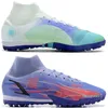 2023-Soccer Shoes Sapatos de Futebol Roxo Azul Verde Homens Menino Sapatilhas Ao Ar Livre Flat Bottom Grassland Sports Trainers Tamanho EUR 39-45