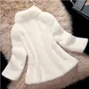 Женские шубы, куртки 2023, зимняя женская куртка из искусственной норки с воротником-стойкой, короткая повседневная женская одежда