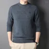 Men's Sweaters 2024 Brand Autumn Fall Boutique Pullover Wool Sweater Casual Fashion Loose Bottoming Round Neck Warm