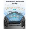 Honiture robô aspirador de pó 4000pa sucção 3 em 1 esfregão para tapete auto-carregamento app controle de voz aparelho doméstico inteligente