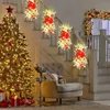 Noel Süslemeleri Noel Çelenk Rattan Kapı Perdesi Asılı Ev Led Aydınlık Merdiven Başlangıç ​​Dekoratif Kapı Noel Ağaç Süslemeleri HKD230921