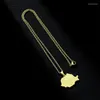 Pendant Necklaces Fashion Romania Map Necklace Stainless Steel Country Outline Jewelry Charm Thin Chain Drop