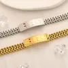 18K Gold plattierte Designerketten Armbänder für Frauen Richtige Marke Logo Tag Silber verplattet Mode Edelstahl Geschenk Luxusqualität Geschenke Paar 17+5 cm