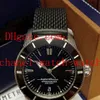 Высокое качество Superocean Heritage II AB2030, черный циферблат, 44 мм, мужские автоматические часы, мужские наручные часы с резиновым ремешком199k