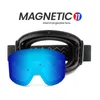 Lunettes de ski JSJM magnétique forte Double couche antibuée grandes lunettes de cadre hommes femmes UV400 Snowboard 230920