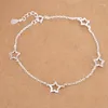 Link Bracelets FoYuan Silver Color Minimalist Temperament Sweet Hollow Out Star Bracelet Female Student Korean Version Personality Jewelry