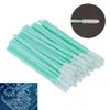 100st 836D Industrial Dust-Free Purification Cotton Swab Sponge Swab Green PP Handle Wipe Stick kan rengöra kameralinsen