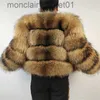 BEIZIRU – manteau en fausse fourrure de raton laveur pour femme, veste d'hiver à manches longues, de luxe naturel, haut épais, J230921