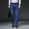 Mens Jeans Fashion Classic för Black Denim Pants Men Stylish Slim Fit Stretch Baggy Male Loose Trousers Trend Casual 230921