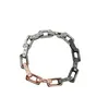 Colored steel engraved Monogram chain bracelet made in Italy